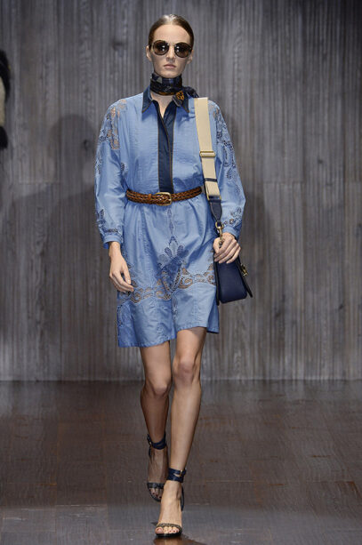 denim dress runway
