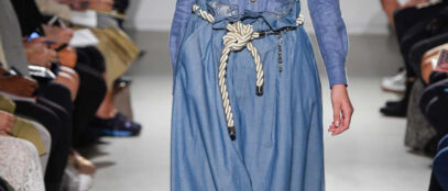 denim dress runway
