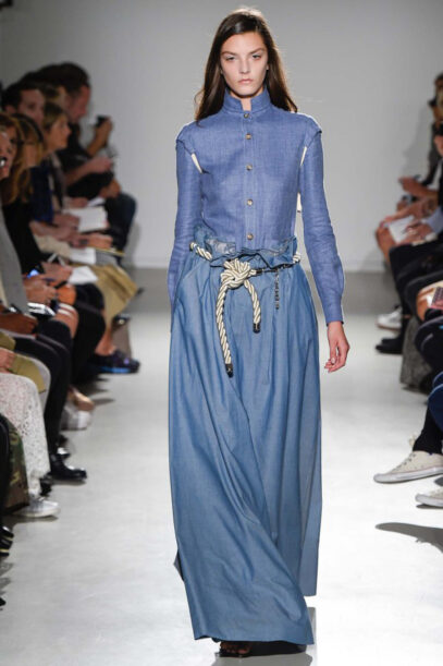 denim dress runway