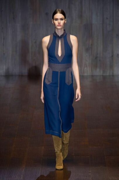 denim dress runway