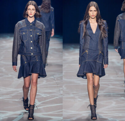 denim dress runway