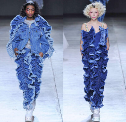 denim dress runway