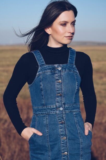 denim dress winter