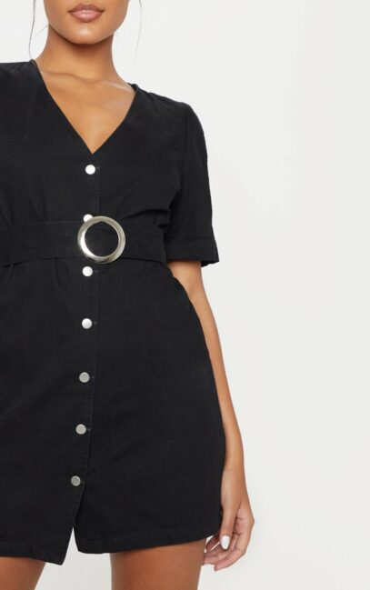 denim dress with belt