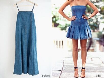 diy jean dress