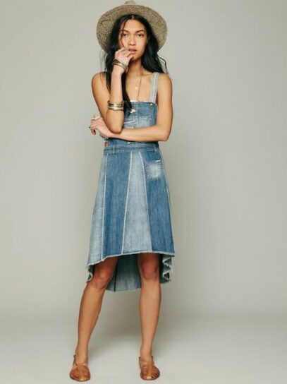 diy jean dress