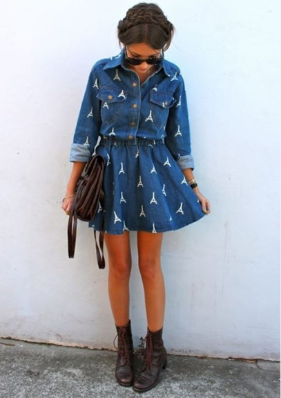 diy jean dress