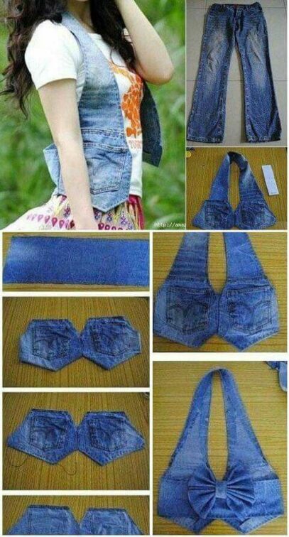 diy jean dress