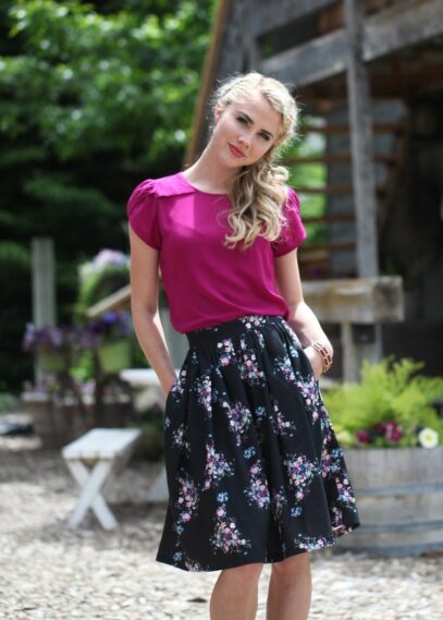floral skirt outfits