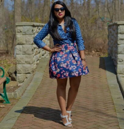 floral skirt outfits