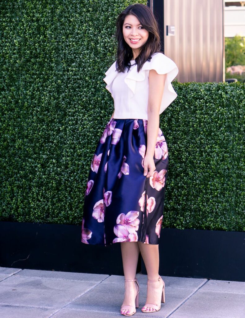 floral skirt outfits