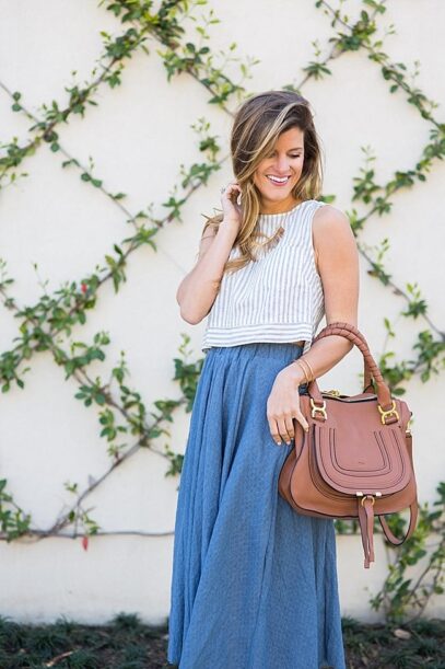 flowy skirt outfit