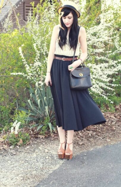 flowy skirt outfit
