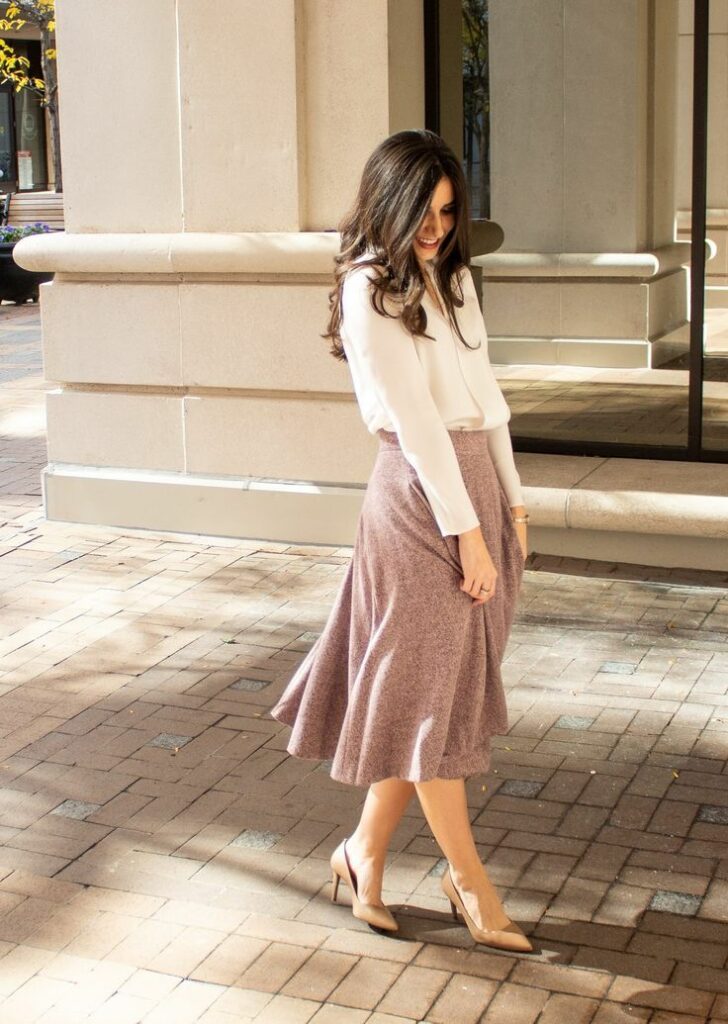 flowy skirt outfit