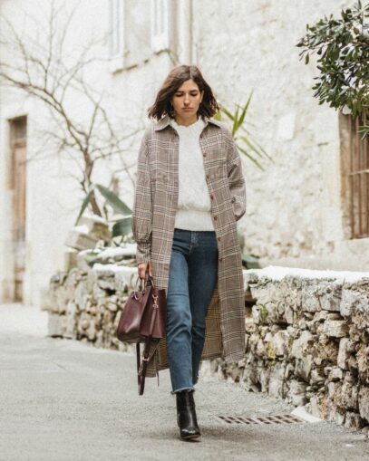 french trench coat parisian style