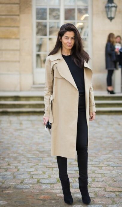 french trench coat parisian style