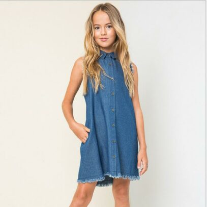 girls denim dress