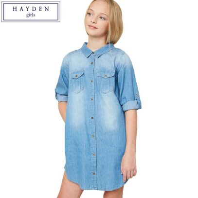 girls denim dress