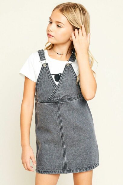girls denim dress