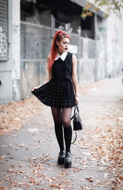 grunge skirt outfit