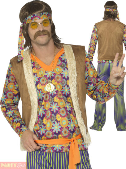 hippie outfits 70s men