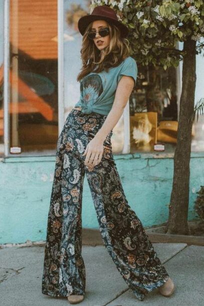 hippie outfits aesthetic pants