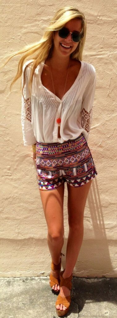hippie outfits shorts