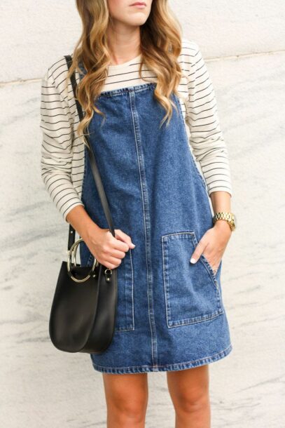 how to style a denim dress