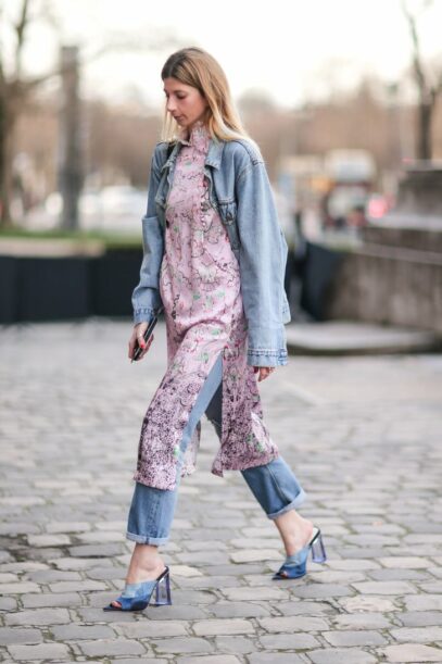 how to style a jean dress