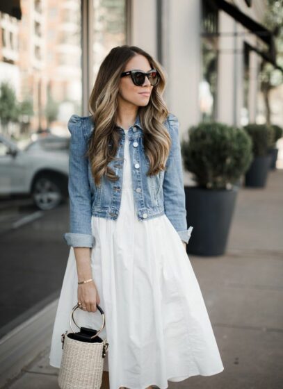 how to style a jean dress