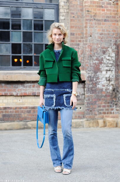 how to wear a denim dress