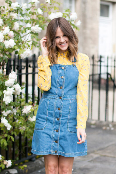 how to wear a denim dress