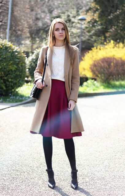 indie midi skirt outfit