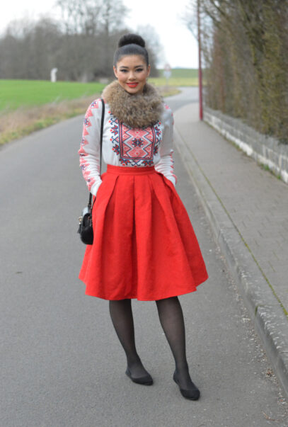 indie midi skirt outfit