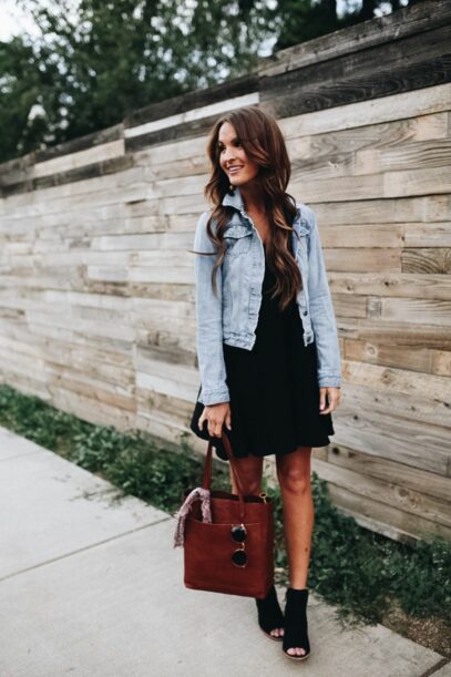 jean dress outfit fall