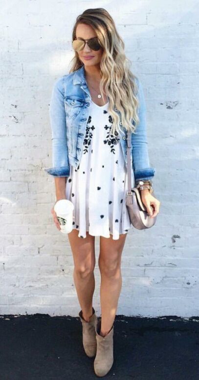 jean dress outfit spring