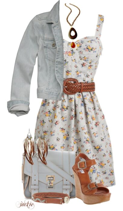 jean dress outfit summer casual