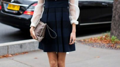 jean dress with shirt under