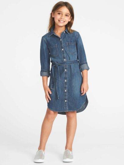 kids denim dress