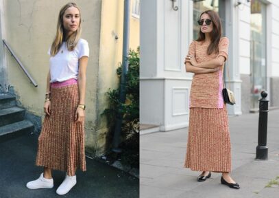 knit skirt outfit