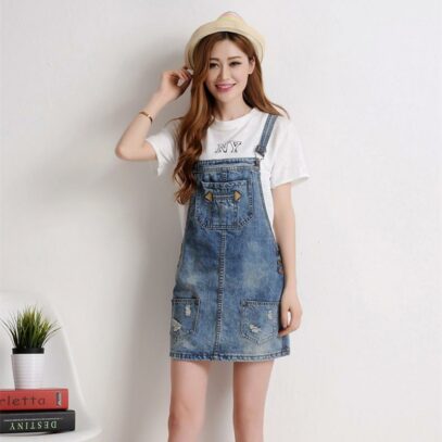korean denim dress