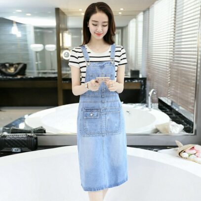korean denim dress