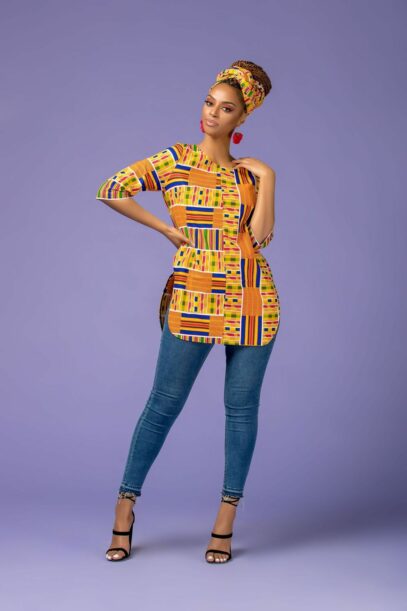 latest ankara tops with jeans dresses