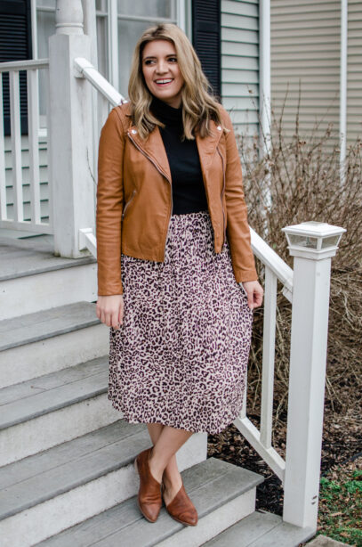leopard skirt outfit