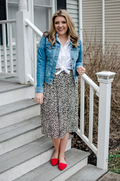 leopard skirt outfit