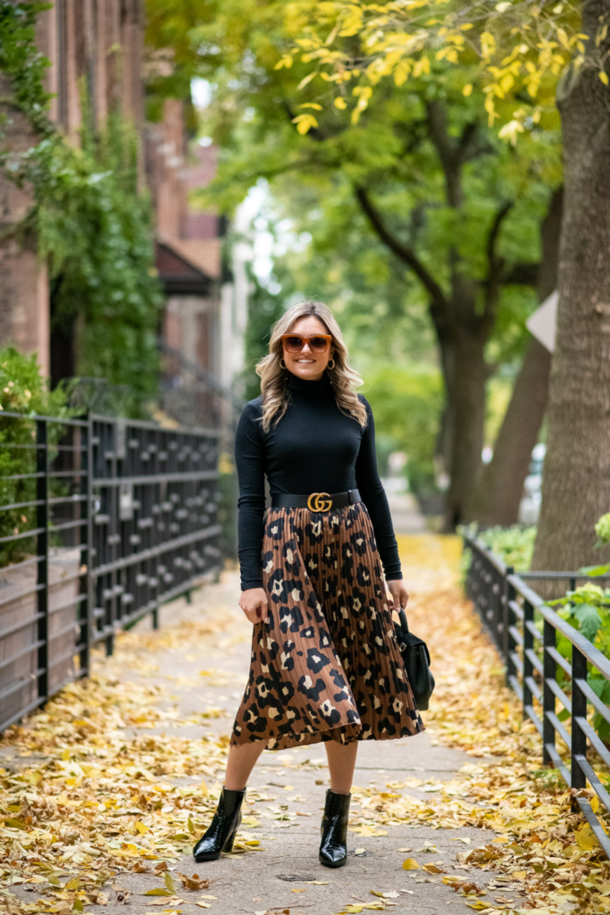 leopard skirt outfit