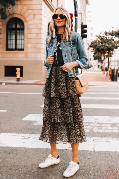 leopard skirt outfit