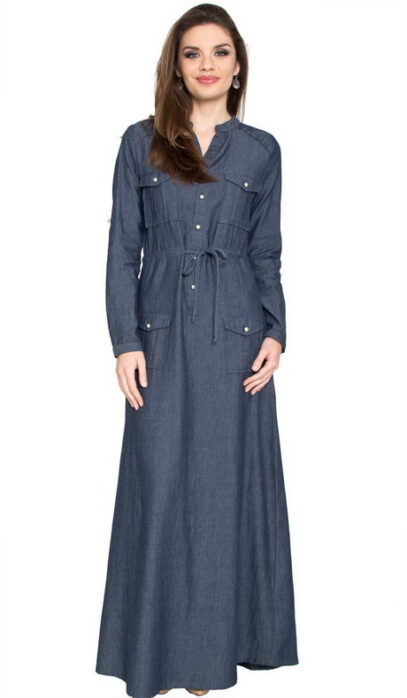 long denim dress
