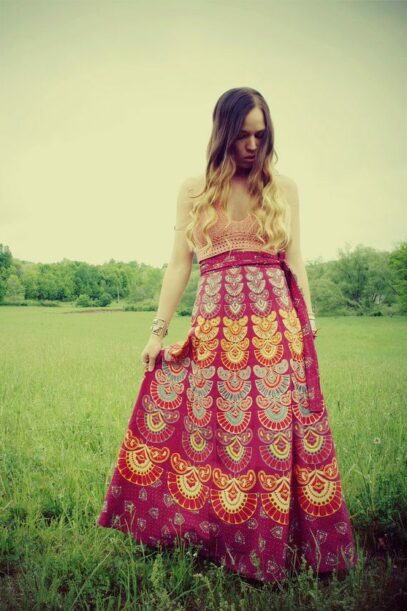long skirt hippie outfit
