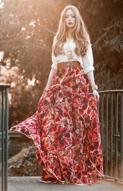 long skirt hippie outfit
